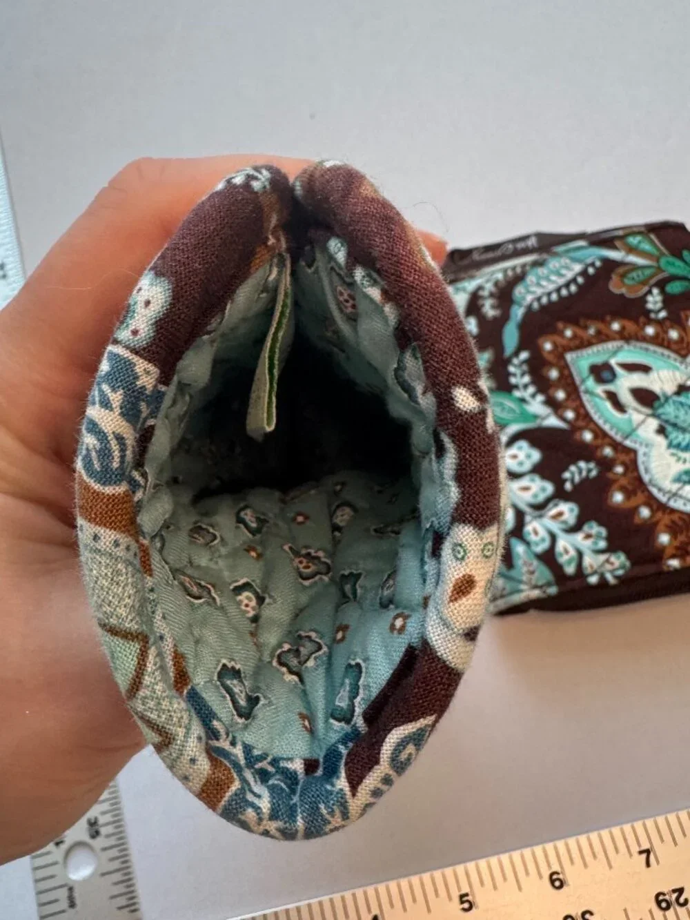 Vera Bradley Java Blue 3-Piece Set - Glasses Case, Wallet, + Cotton Sleeve - Picture 5 of 7